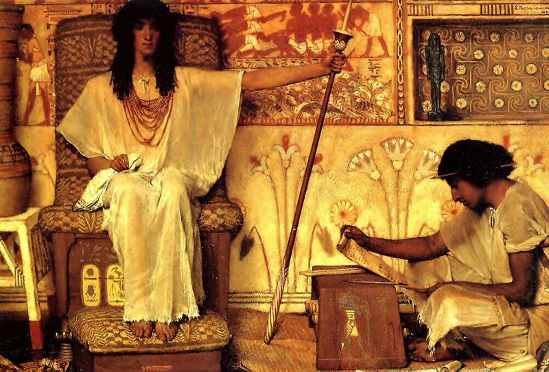 Joseph Overseer of the Pharoahs Granaries, by Sir Lawrence Alma-Tadema, oil on canvas, Sir Lawrence Alma-Tadema,OM.RA,RWS